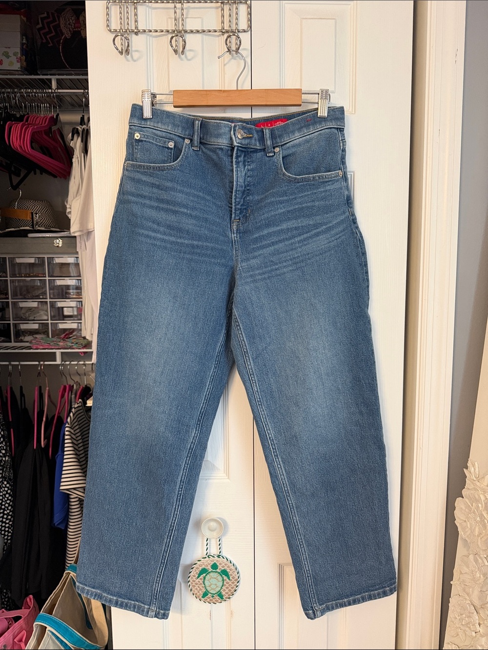 Spanx 90s straight leg jeans in large petite